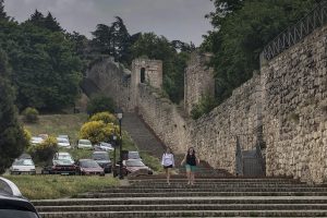Steep steps alongside the Burgos City walls (Burgos-City-Walls-v2)